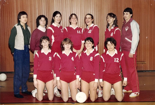 Volleyball team photo, 1981-82.