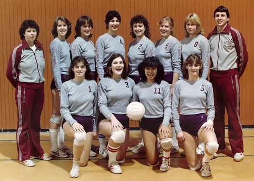 Volleyball team photo, 1982-83.