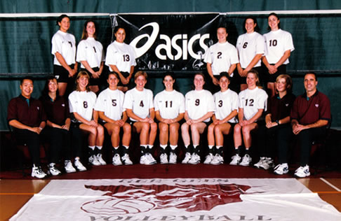 Women's volleyball team photo, 1996-97.