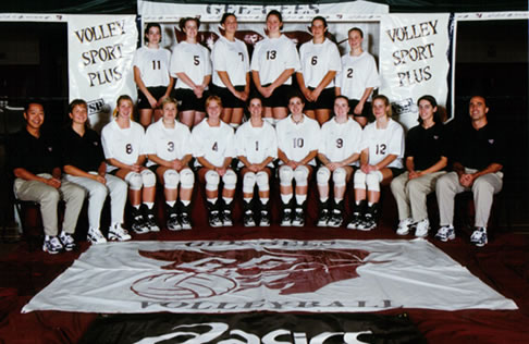 Women's volleyball team photo, 1997-98.