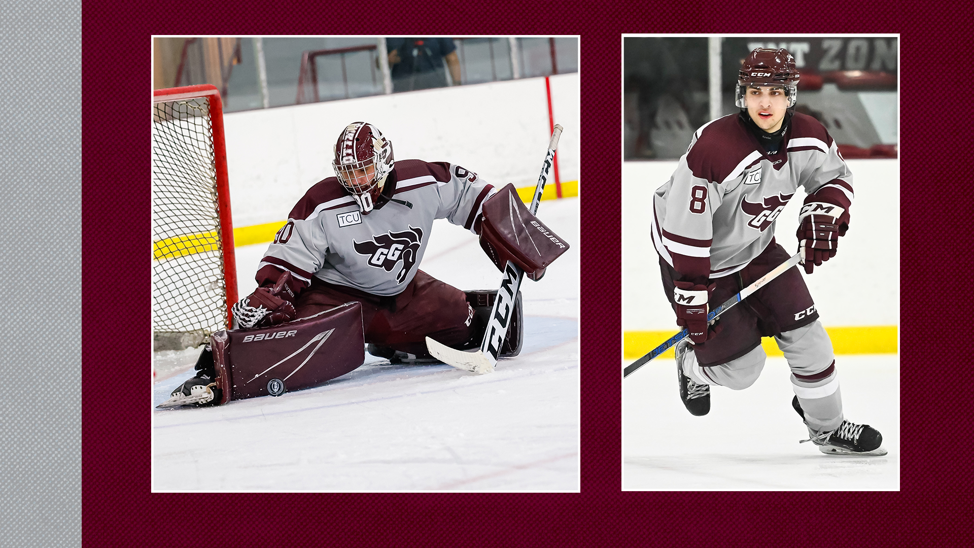 Franky Lapenna and Luka Verreault, each in their own photo on a garnet background. Thumbnail