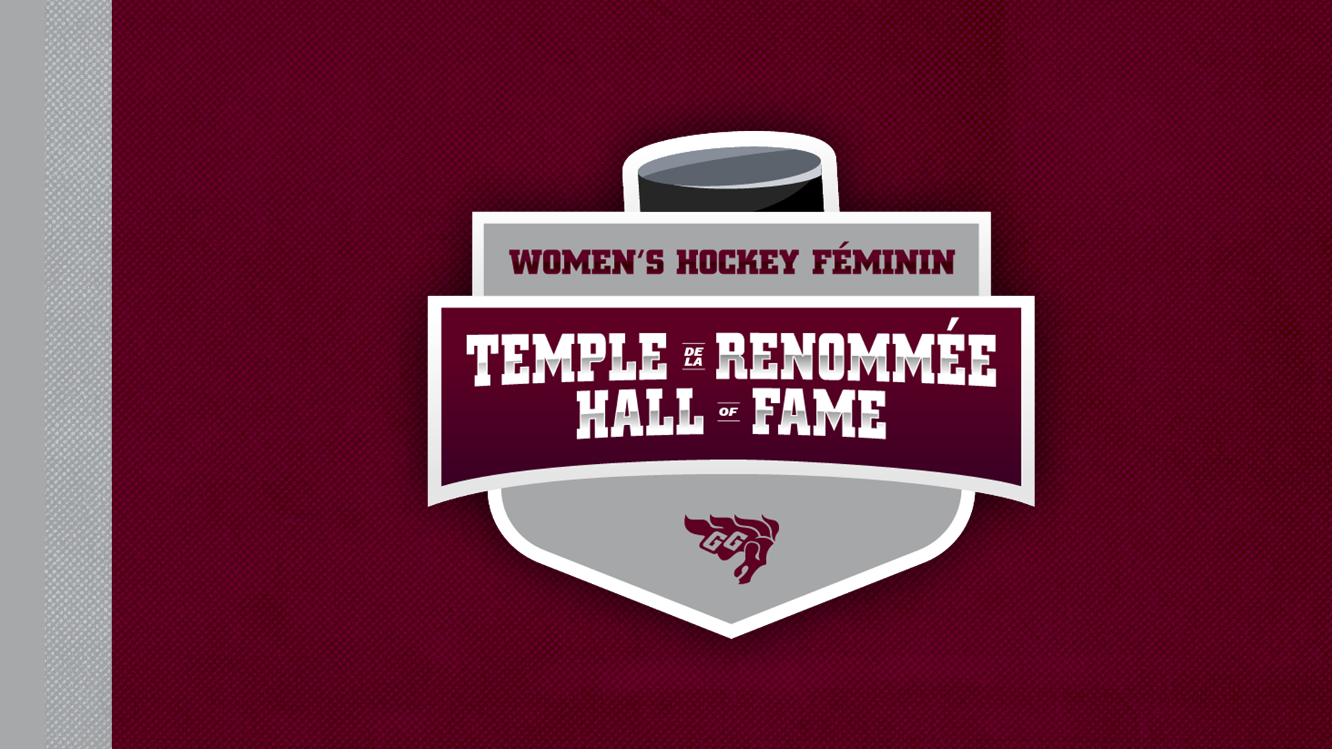 Logo badge for Gee-Gees Women's Hockey Hall of Fame. Thumbnail